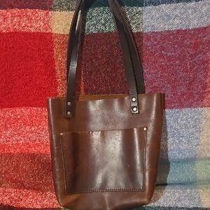 Brown Leather Tote Bag